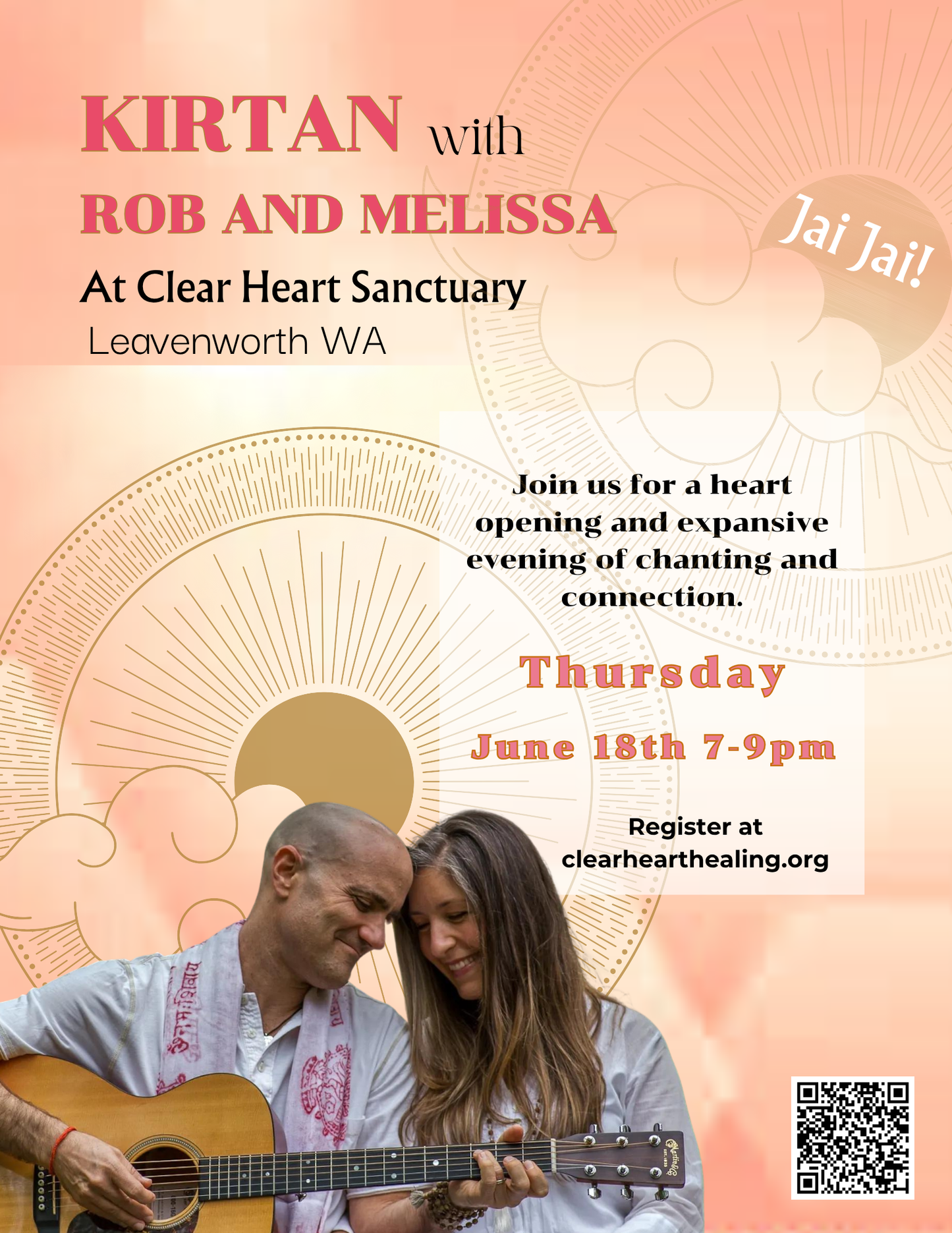 Kirtan with Rob and Melissa June 18th 7:00-9:00pm